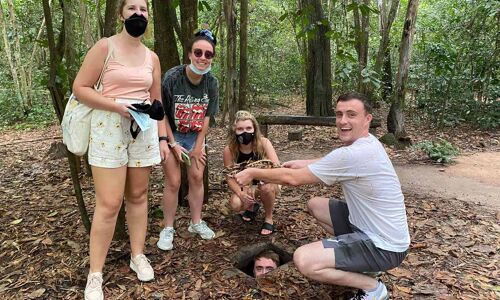 Cu Chi Tunnels Travelers try